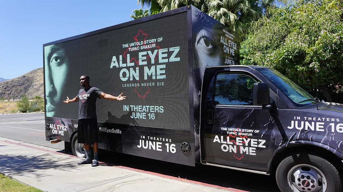 LED Mobile Billboard for All Eyez On Me at Cochella in CA