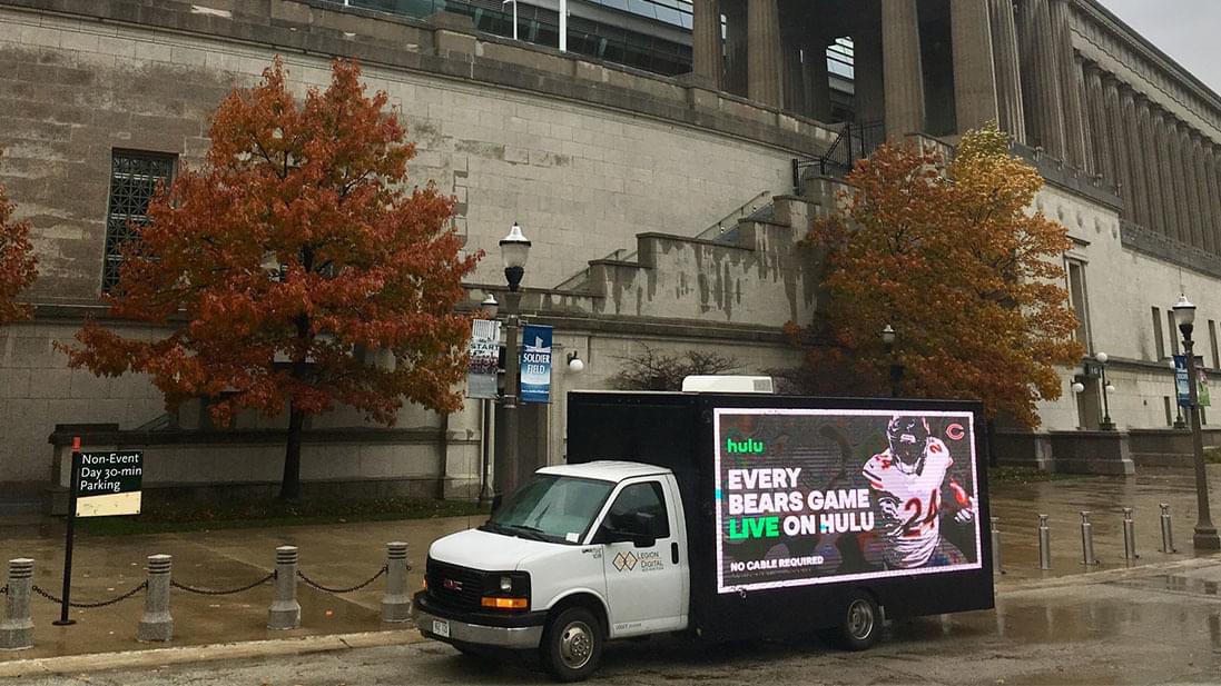 Mobile LED Billboard for Hulu in Chicago IL